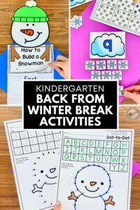 Back From Winter Break Activities For Kindergarten - A Spoonful Of Learning