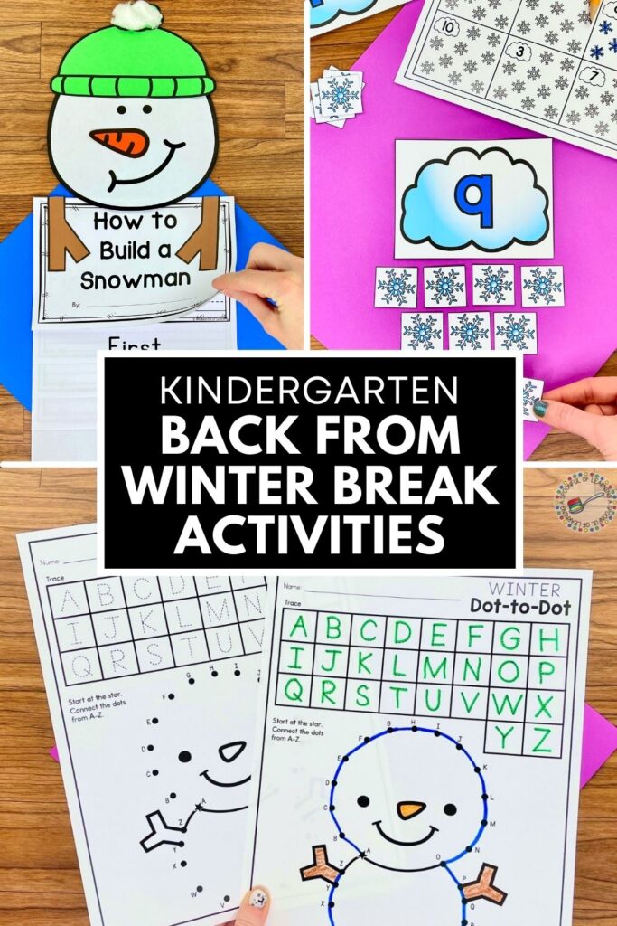 Kindergarten back from winter break activities