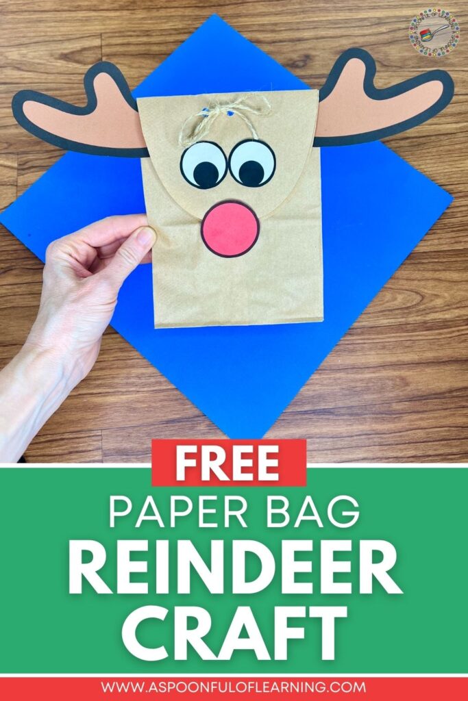 Free Paper Bag Reindeer Craft
