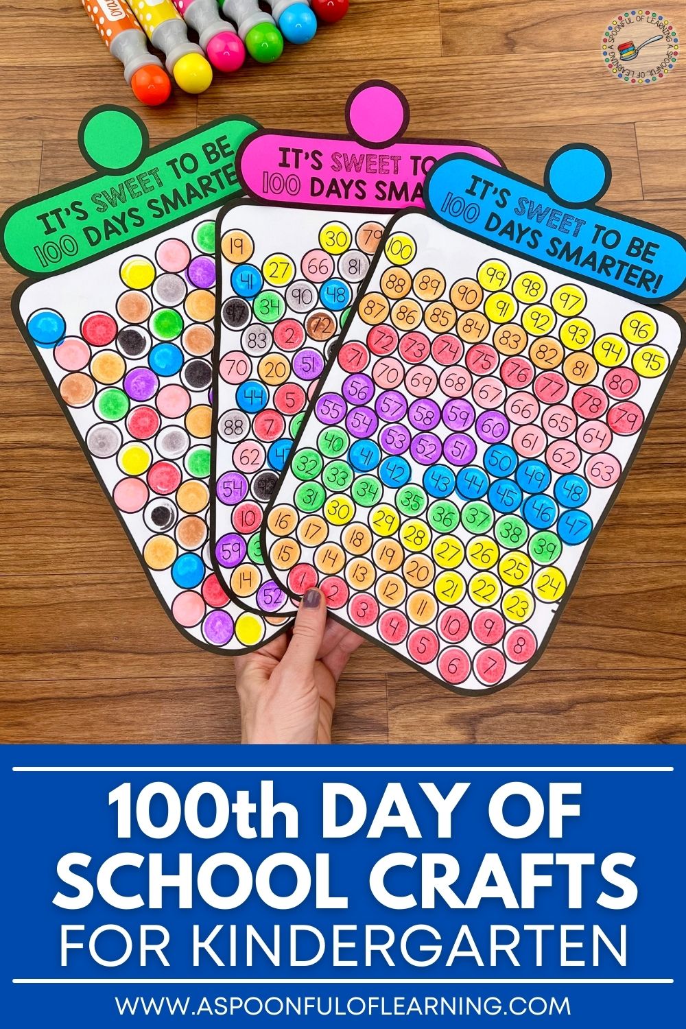 100th Day of School Crafts for Kindergarten - A Spoonful of Learning