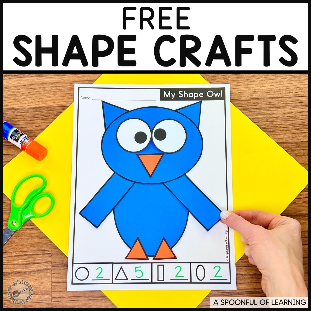 Free Shape Crafts for Kindergarten - A Spoonful of Learning