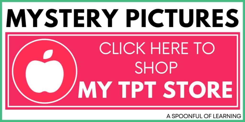 Mystery Pictures - Click Here to Shop My TPT Store