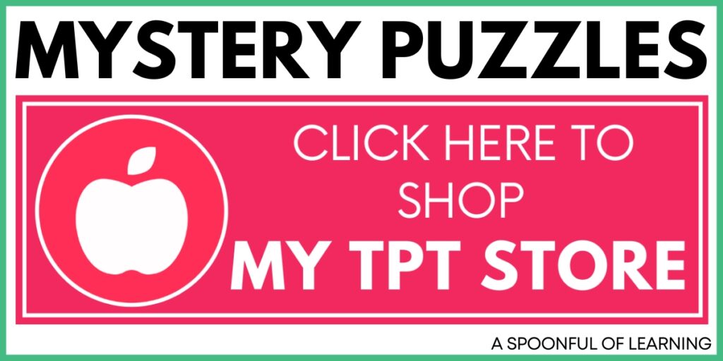 Mystery Puzzles - Click Here to Shop My TPT Store