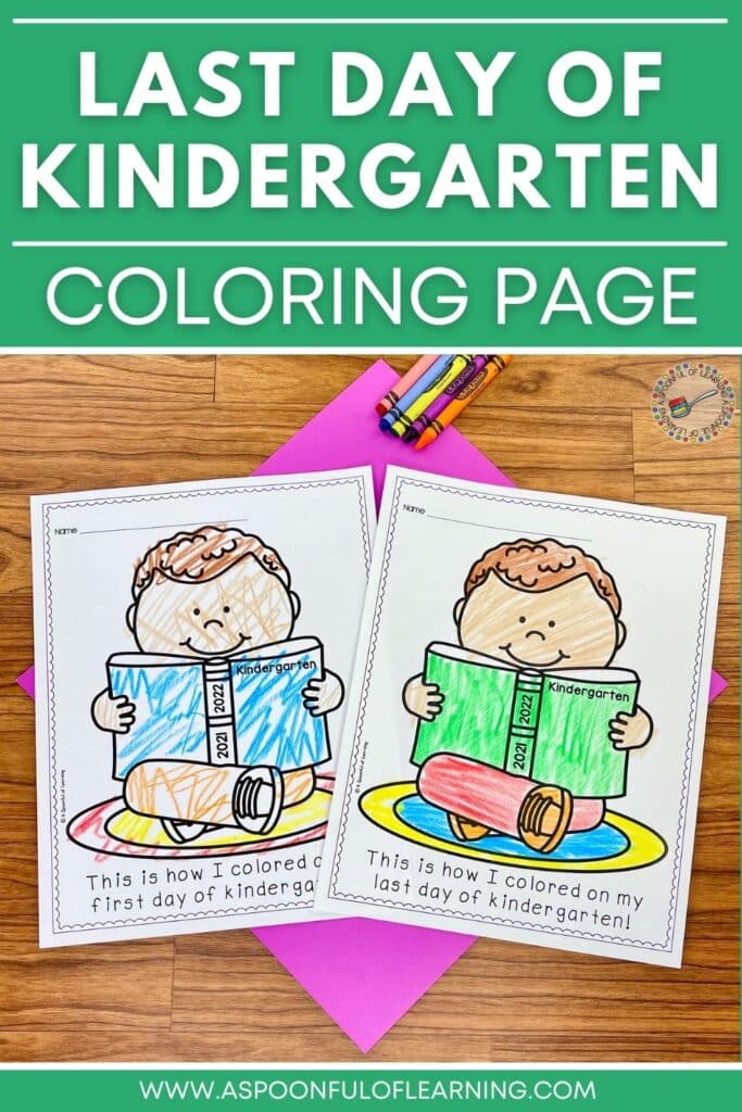 Last Day of Kindergarten Coloring Page