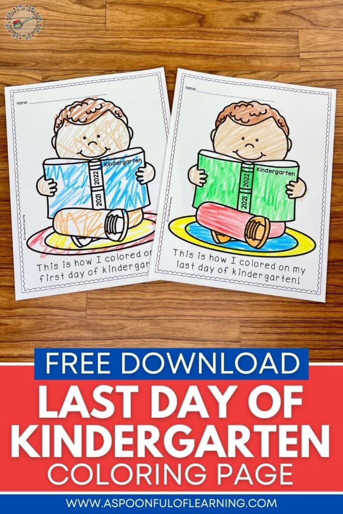 Free Download - Last Day of Kindergarten Coloring Page