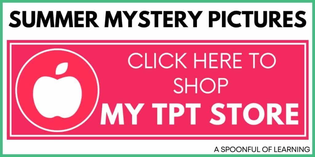 Summer Mystery Pictures - Click Here to Shop My TPT Store