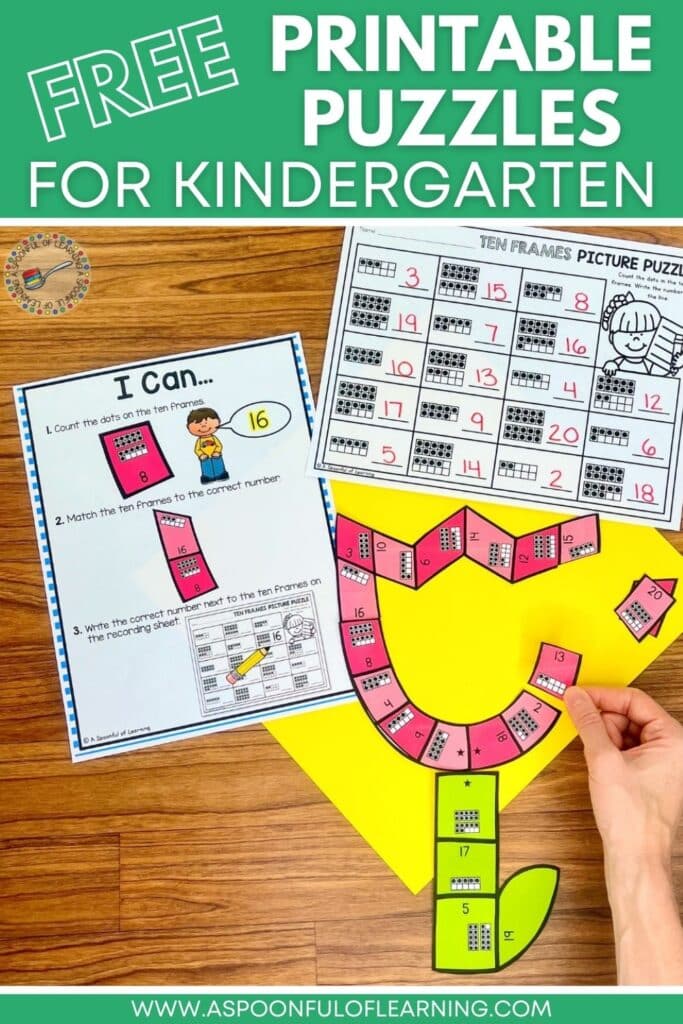 Free Printable Puzzles for Kindergarten