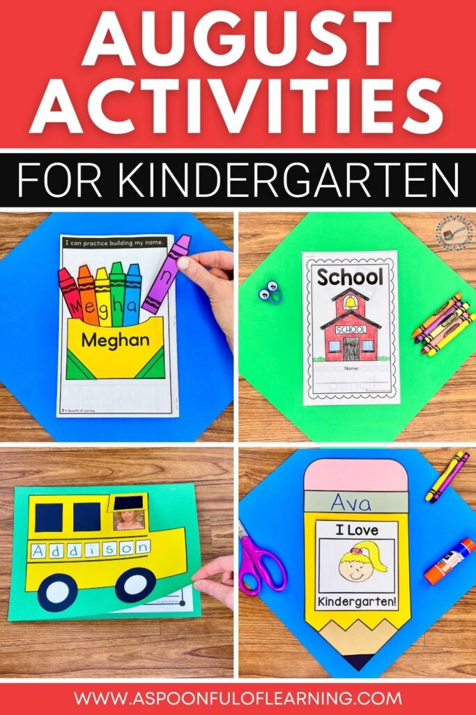 August Activities for Kindergarten