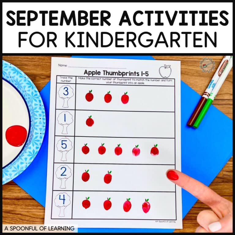 September activities for kindergarten