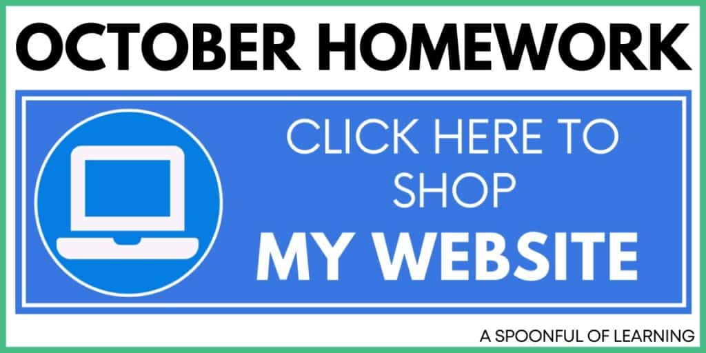 October Homework - Click Here to Shop My Website