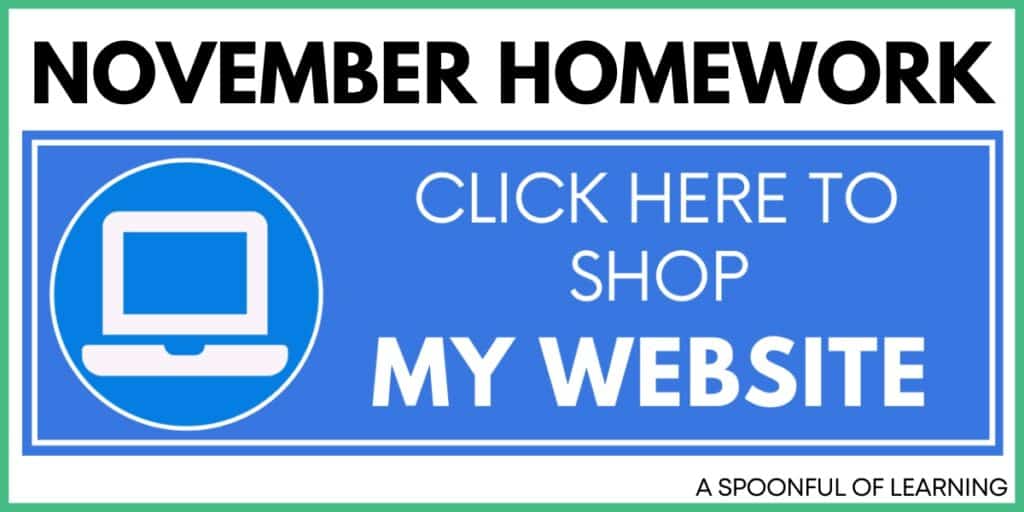 November Homework - Click Here to Shop My Website