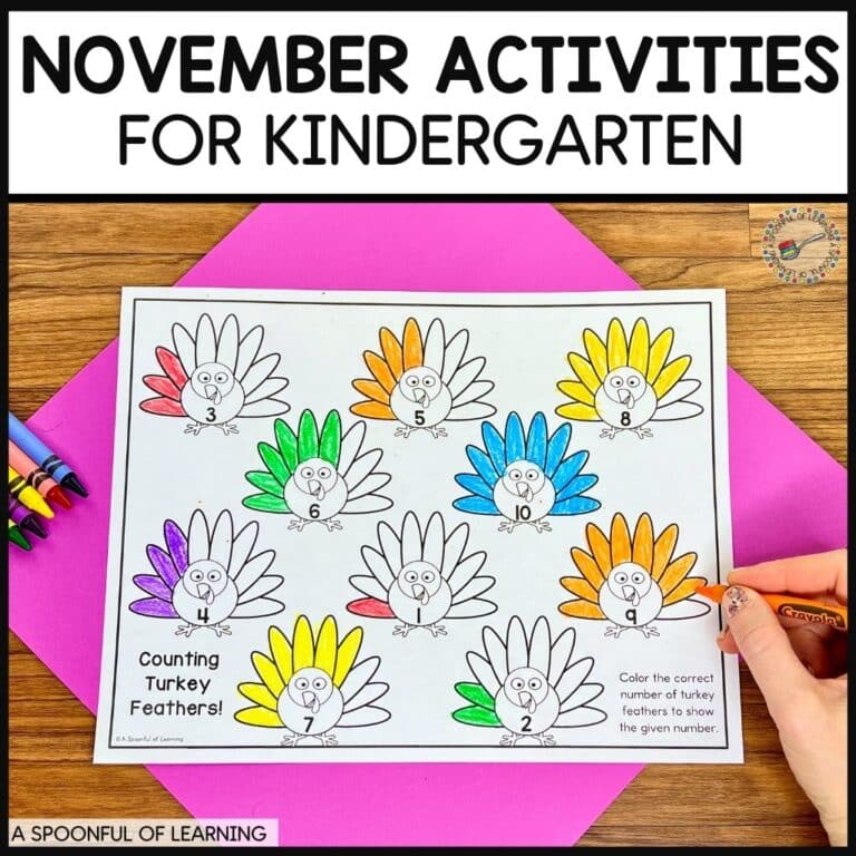 November activities for kindergarten