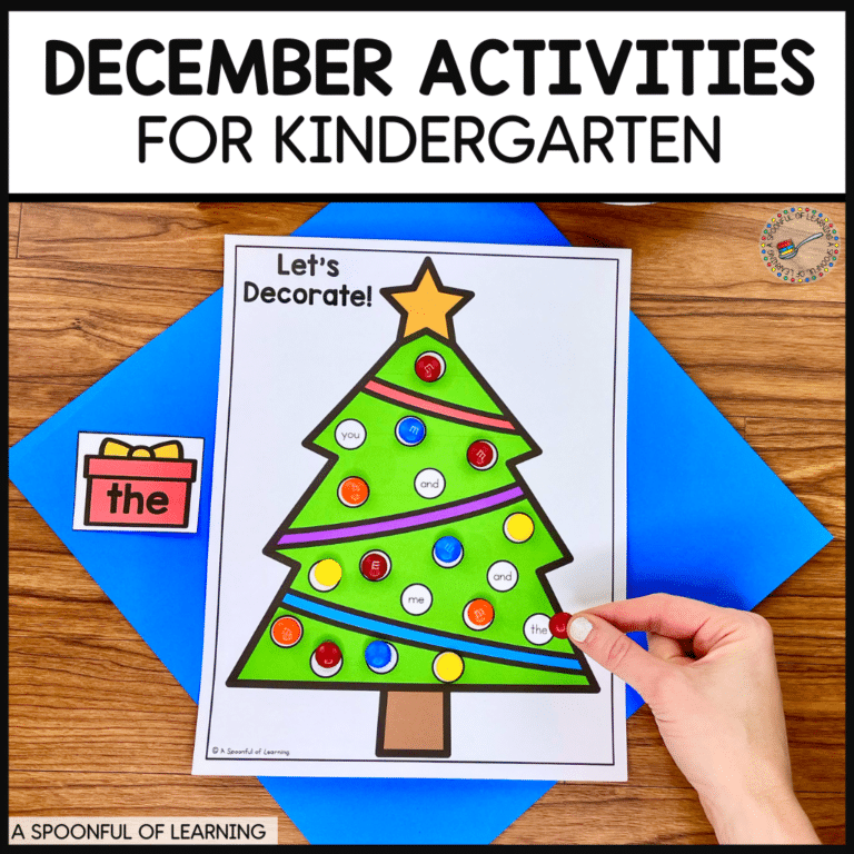 December Activities for Kindergarten