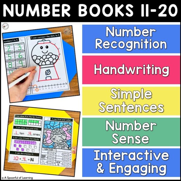 Teen Number Books for Numbers 11 to 20 - Image 2