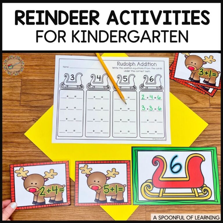 Reindeer Activities for Kindergarten