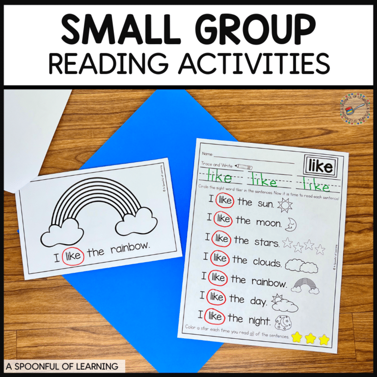 Small group reading activities