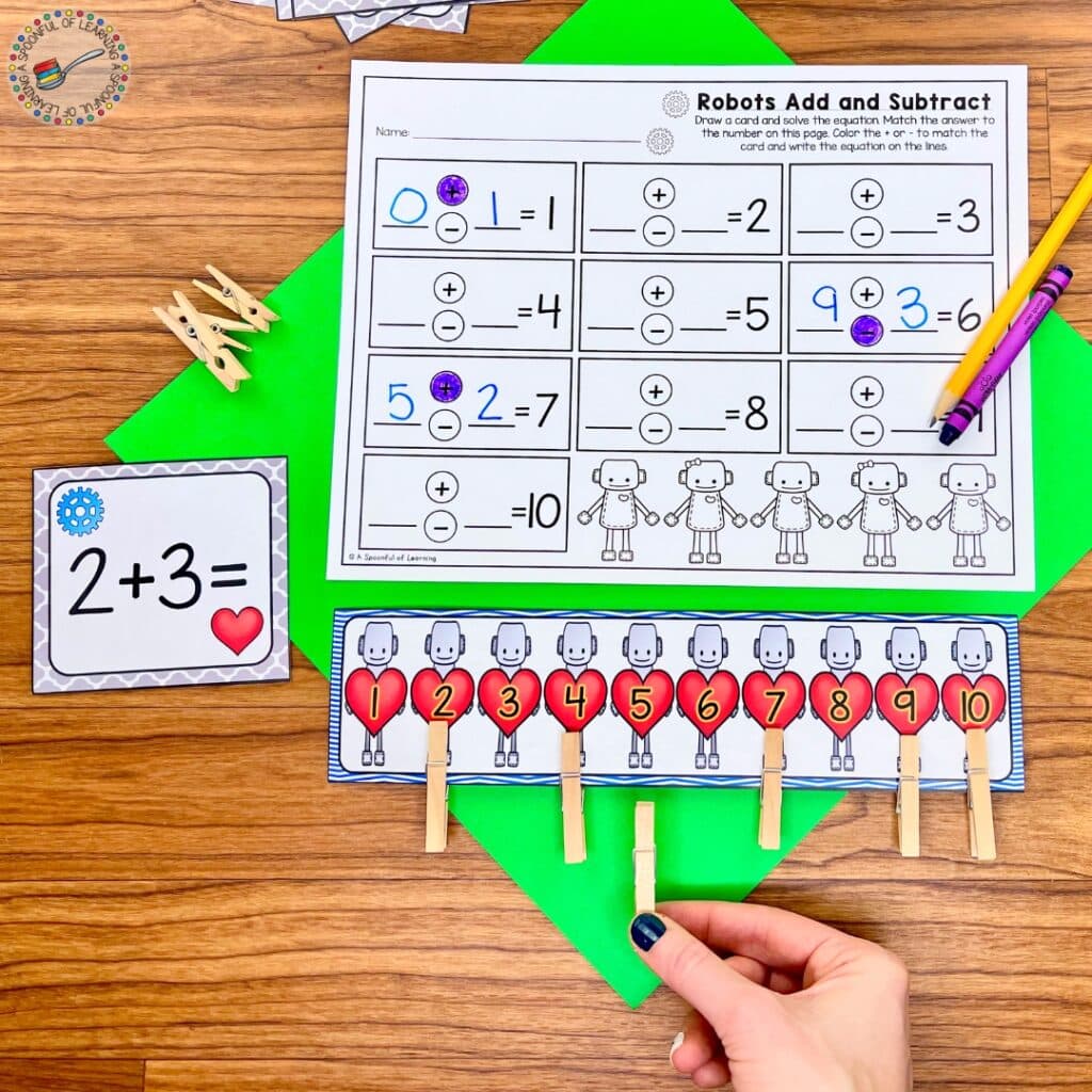 Removing clothes pins from a number line