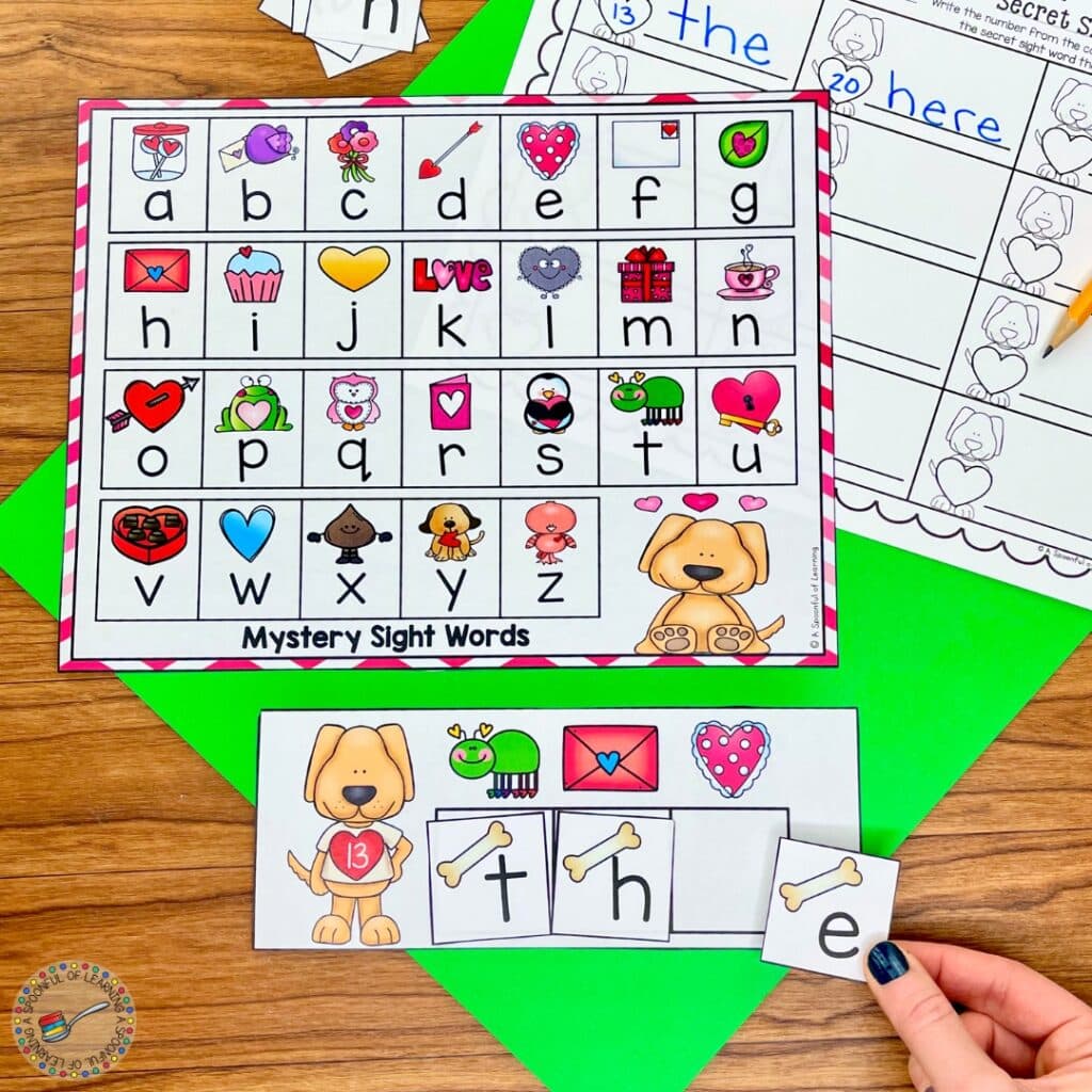 Building sight words according to the secret code