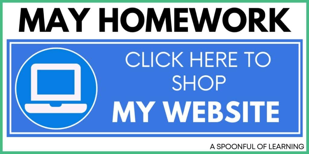 May Homework - Click here to shop my website