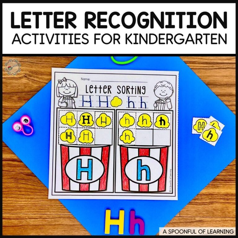 Letter Recognition Activities for Kindergarten