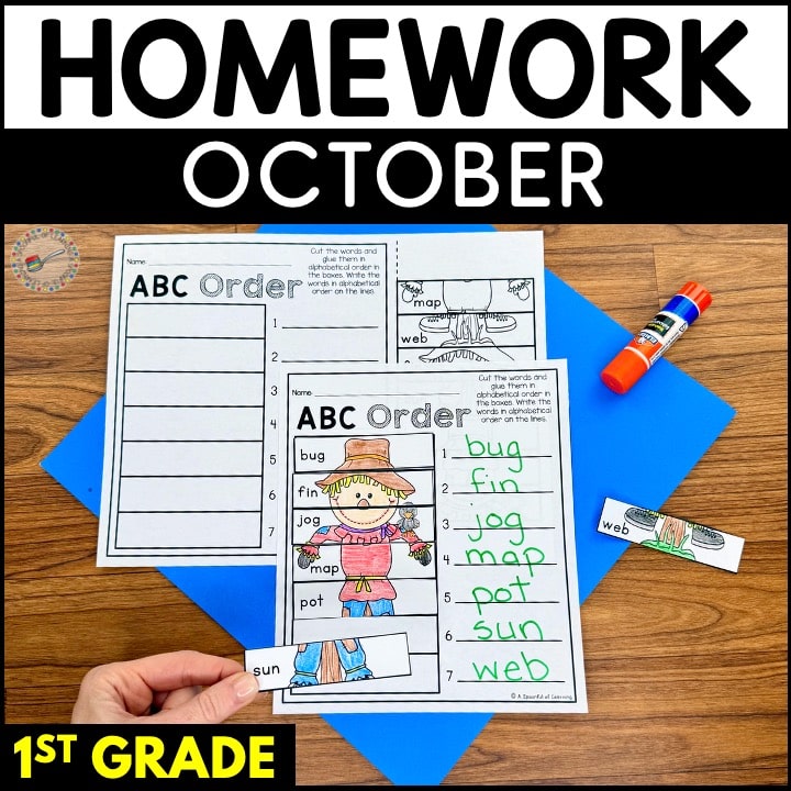 Homework October - First Grade