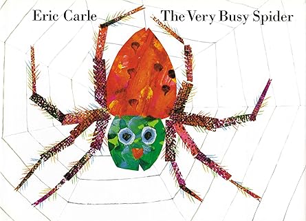 The front cover of The Very Busy Spider by Eric Carle