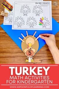Turkey Math Activities for Kindergarten - A Spoonful of Learning