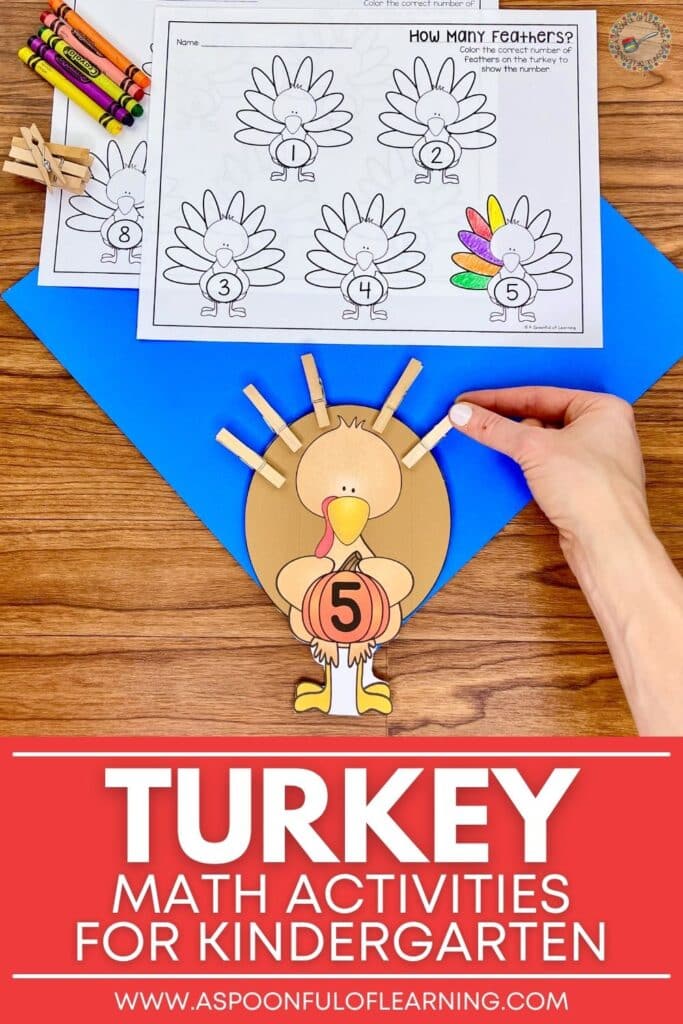 Turkey Math Activities for Kindergarten