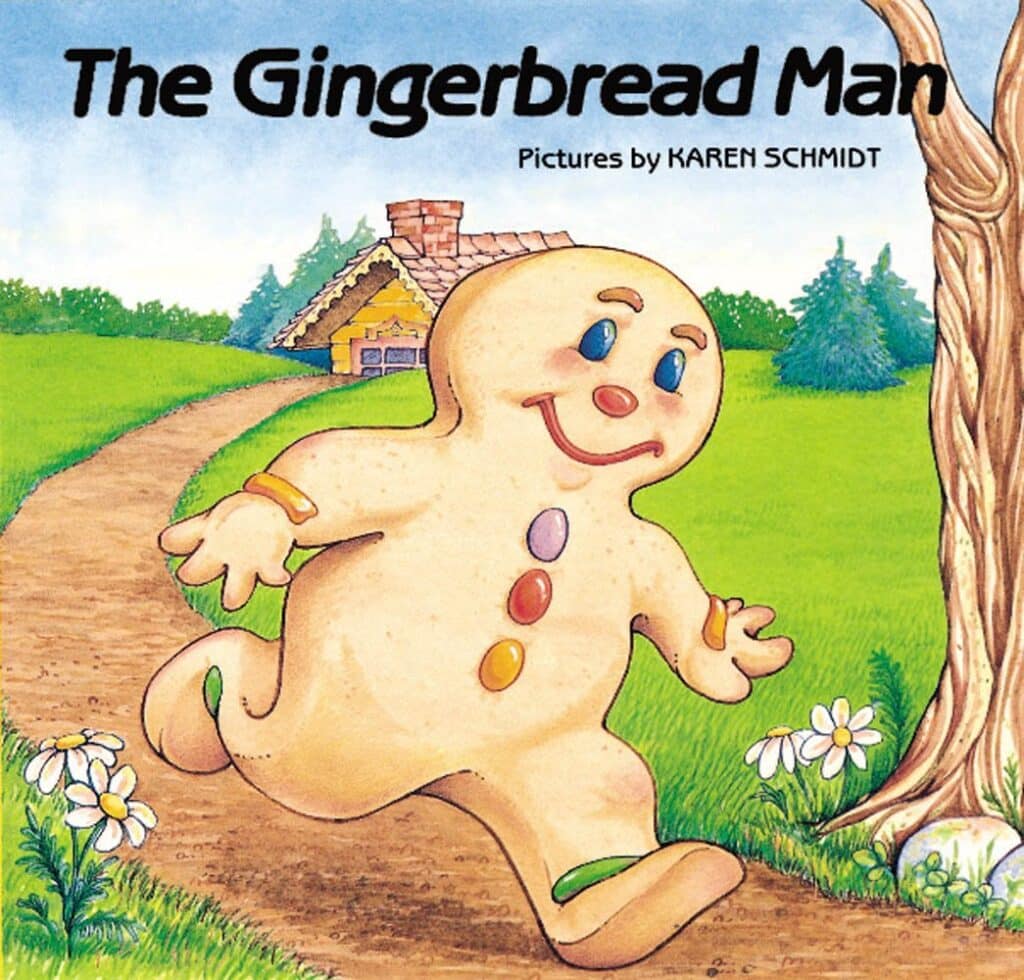 Front cover of the book "The Gingerbread Man"