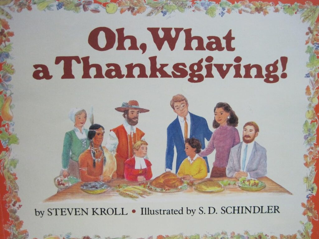 The front cover of "Oh, What a Thanksgiving" book