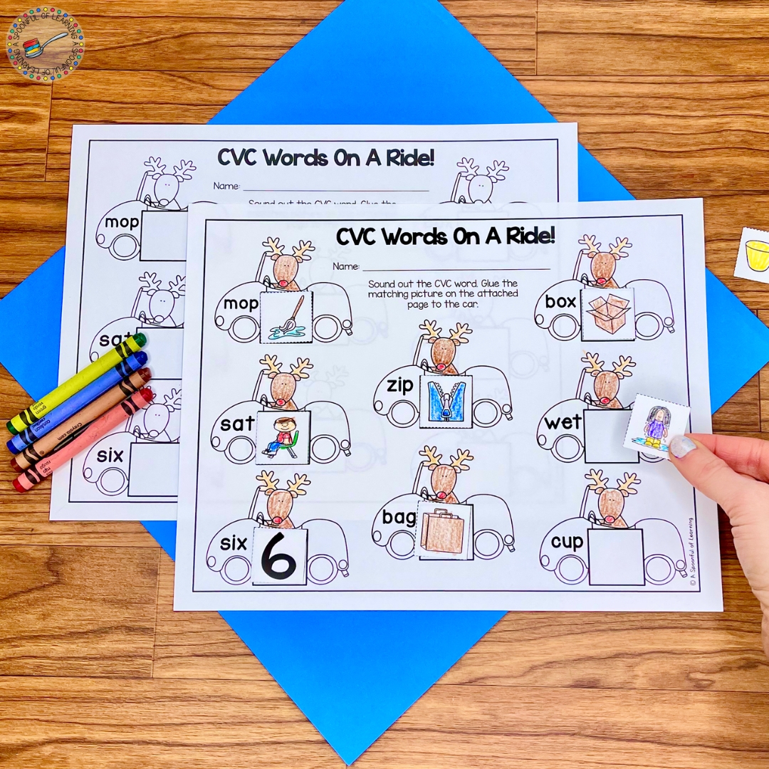 A CVC word reading activity