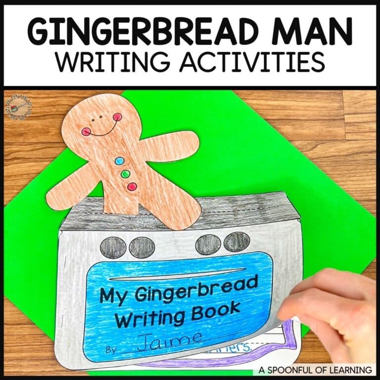 Gingerbread man writing activities