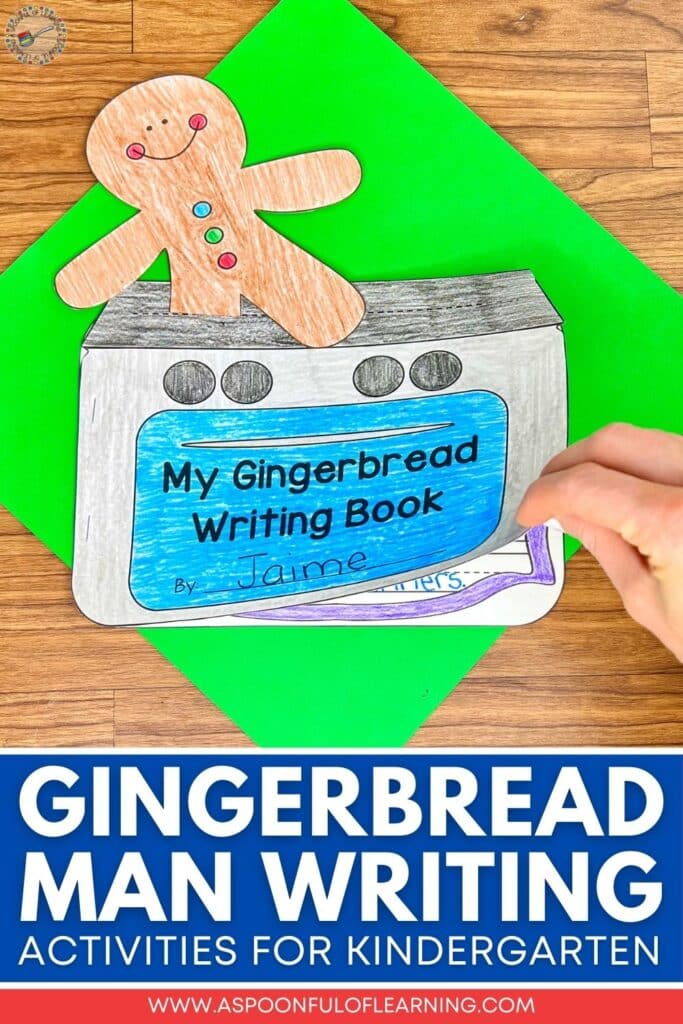 Gingerbread man writing activities for kindergarten