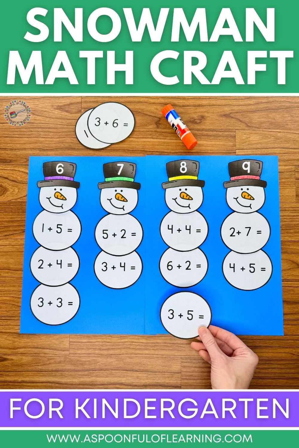 Snowman Math Craft for Kindergarten