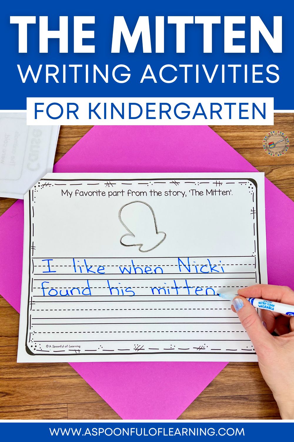 The Mitten Writing Activities for Kindergarten