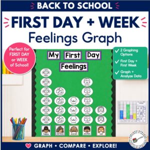 First Day of School Feelings Graph back to school math activity